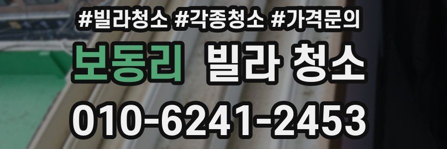 보동리 빌라 청소