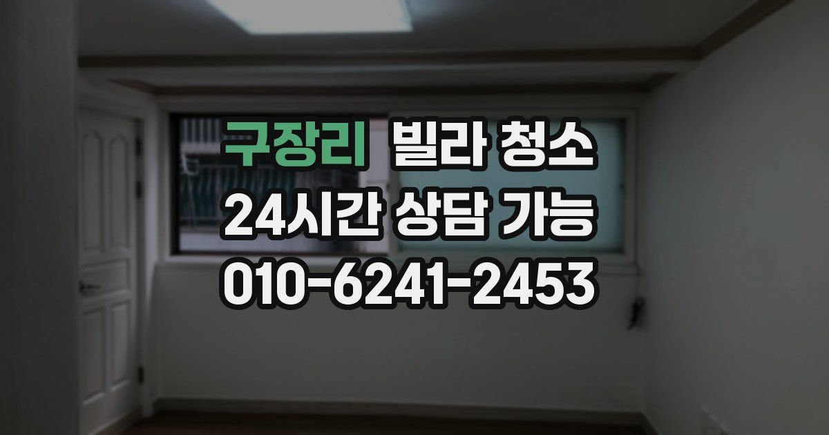 구장리 빌라 청소