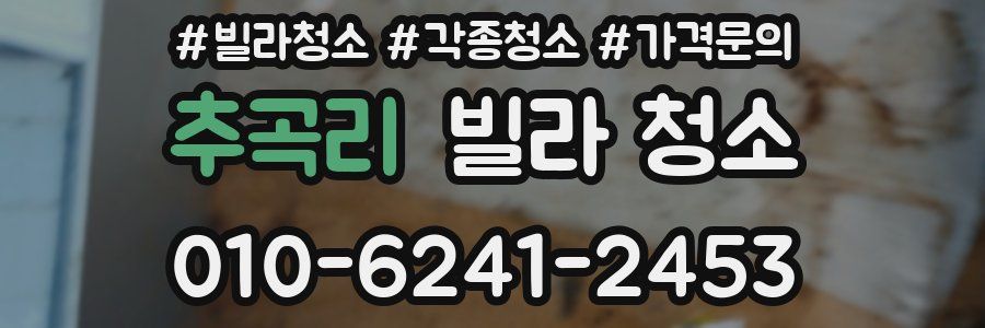 추곡리 빌라 청소