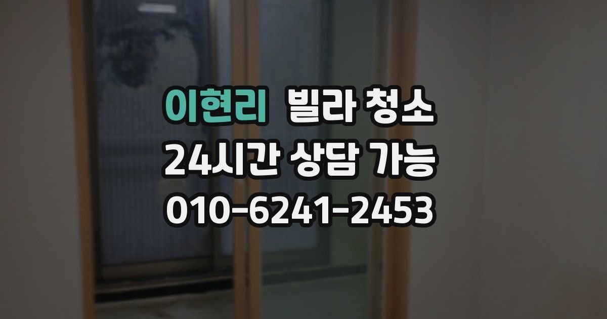 이현리 빌라 청소