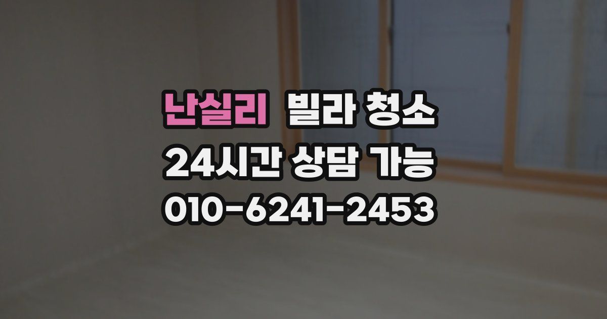 난실리 빌라 청소