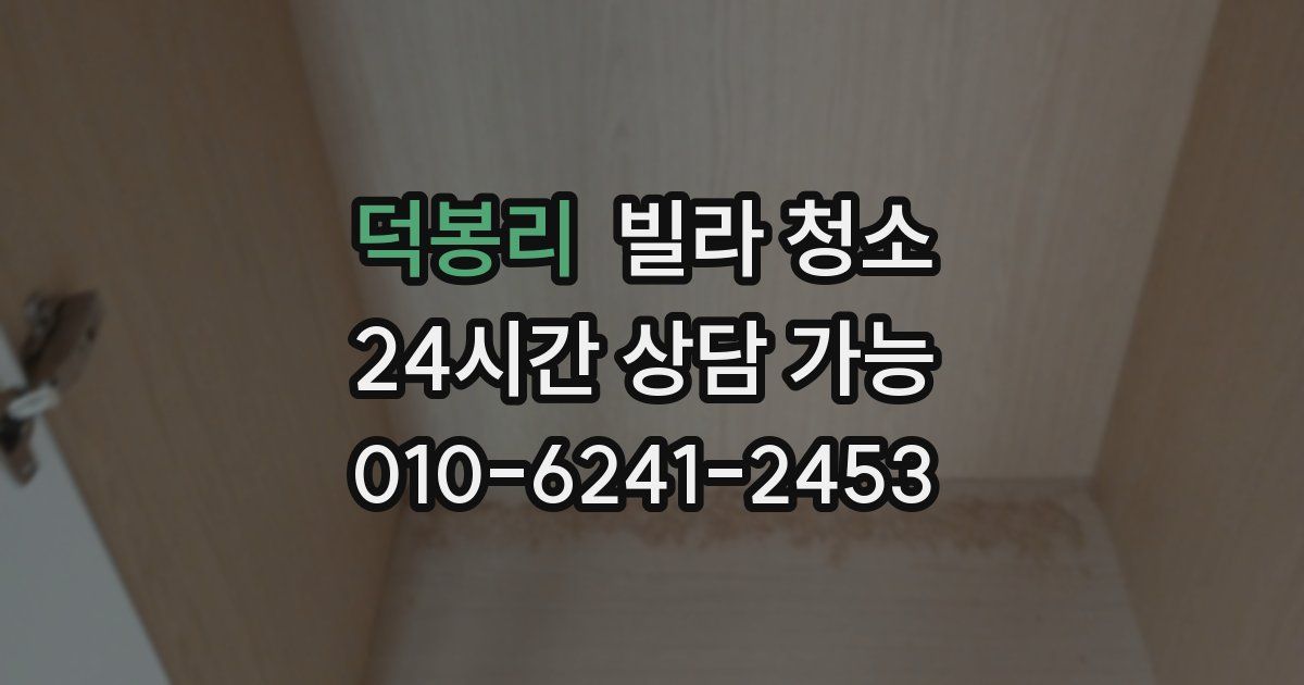 덕봉리 빌라 청소