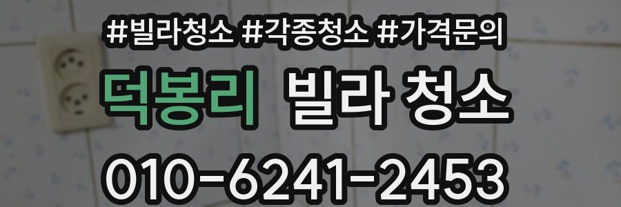 덕봉리 빌라 청소