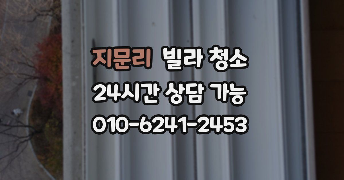 지문리 빌라 청소