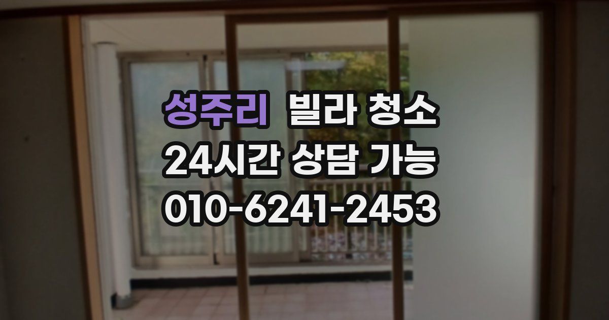 성주리 빌라 청소