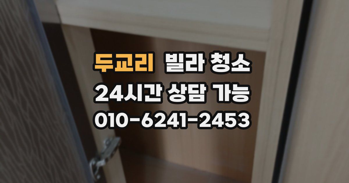 두교리 빌라 청소