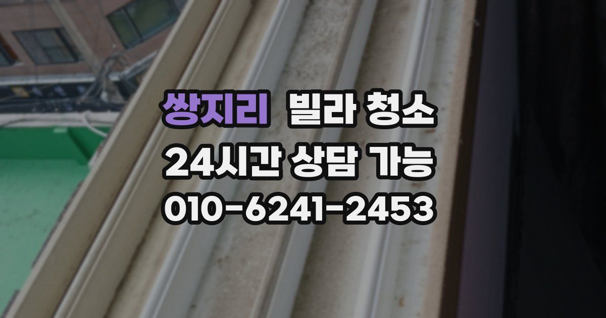 쌍지리 빌라 청소