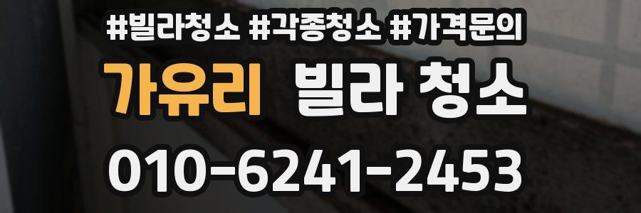가유리 빌라 청소