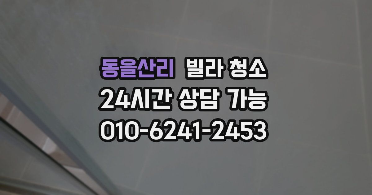 동을산리 빌라 청소