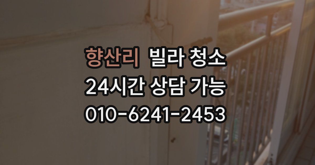 향산리 빌라 청소