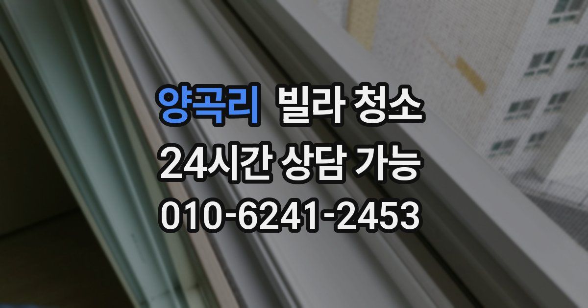 양곡리 빌라 청소