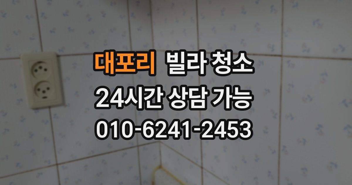 대포리 빌라 청소