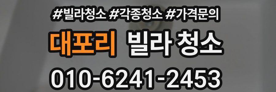 대포리 빌라 청소