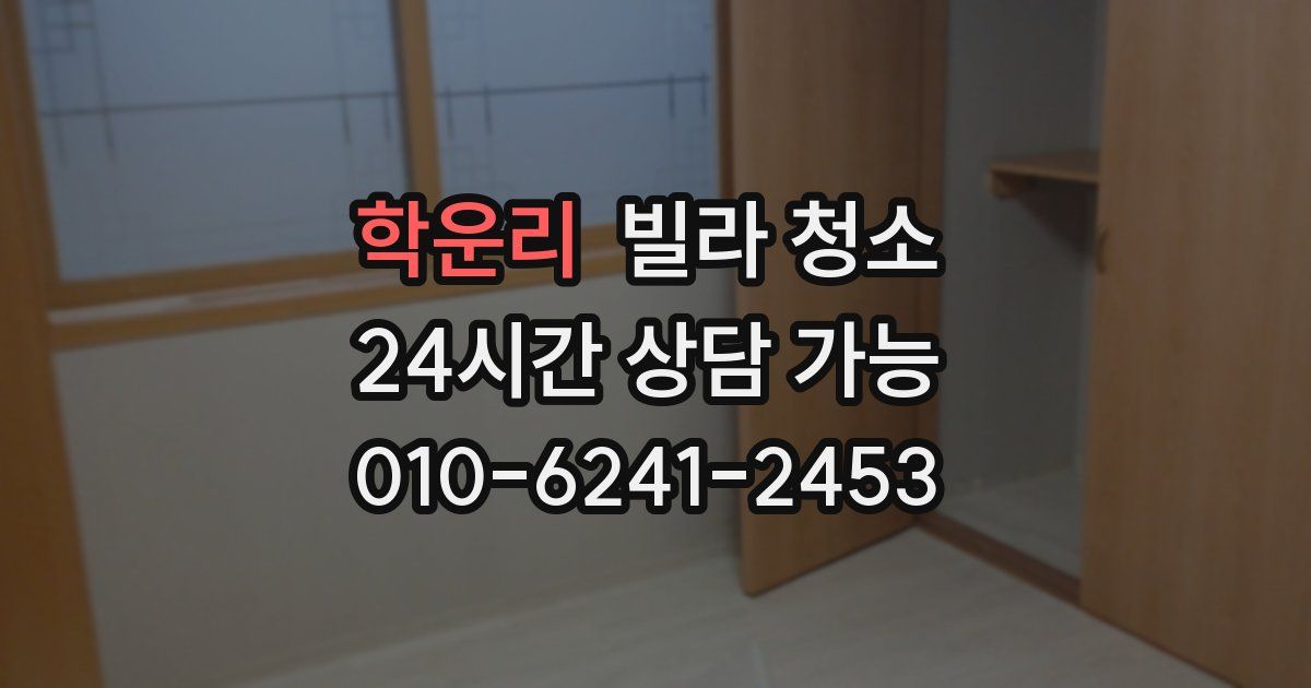 학운리 빌라 청소