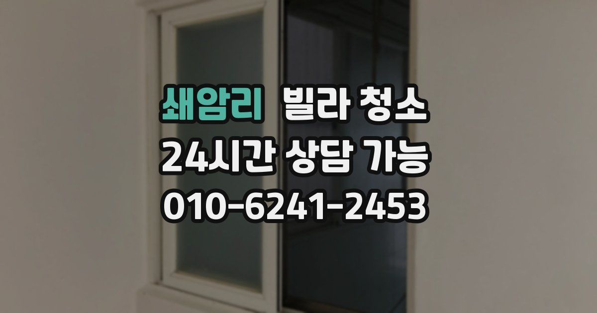 쇄암리 빌라 청소