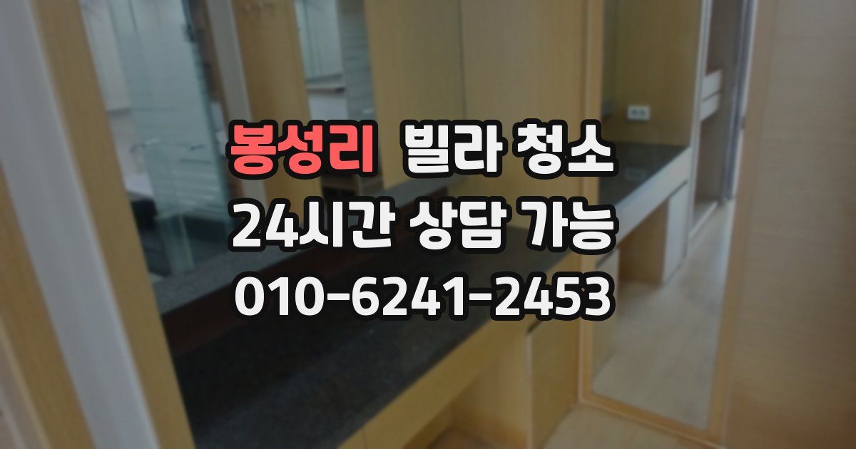 봉성리 빌라 청소