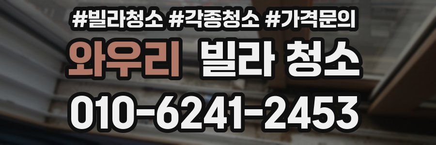 와우리 빌라 청소