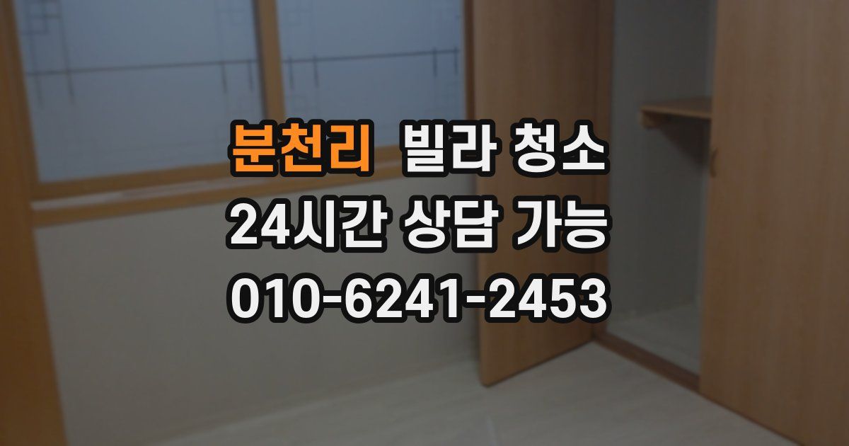 분천리 빌라 청소