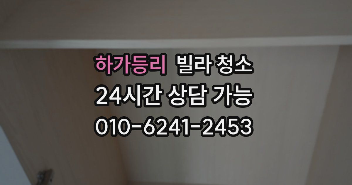 하가등리 빌라 청소