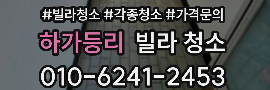 하가등리 빌라 청소