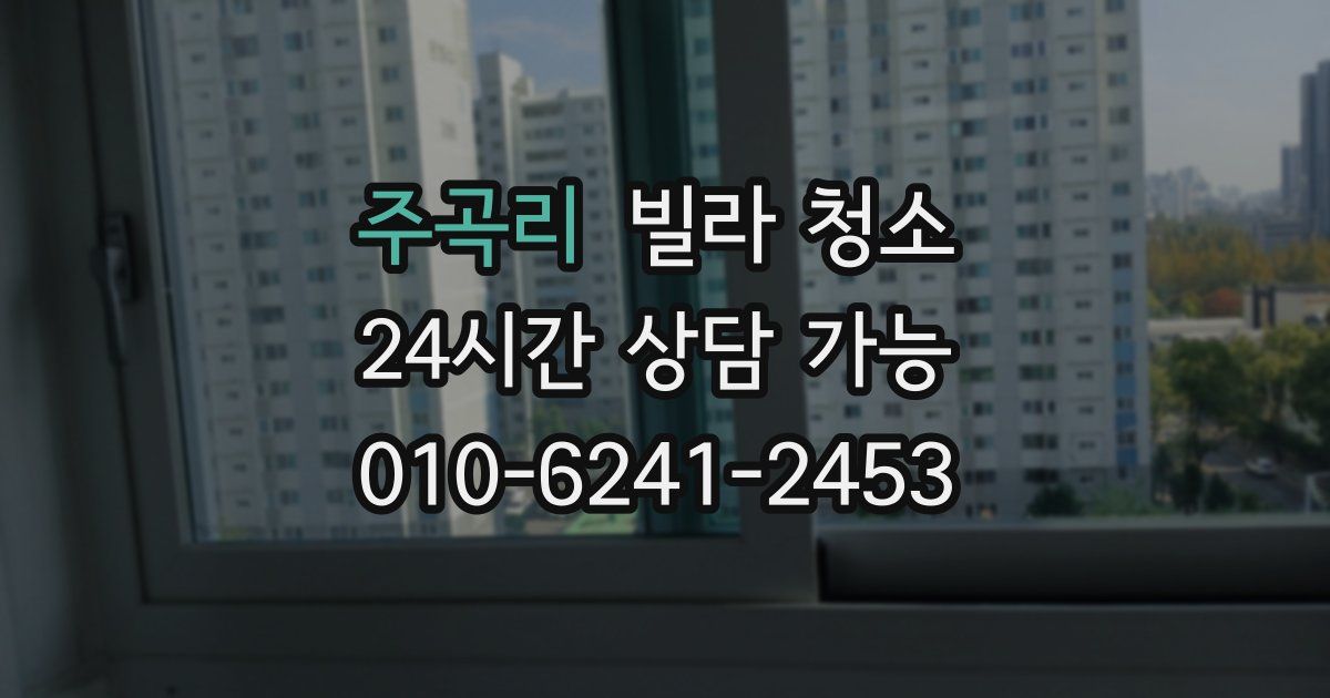 주곡리 빌라 청소