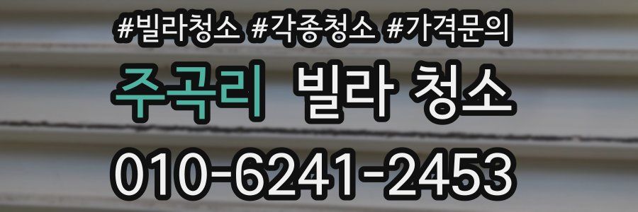 주곡리 빌라 청소