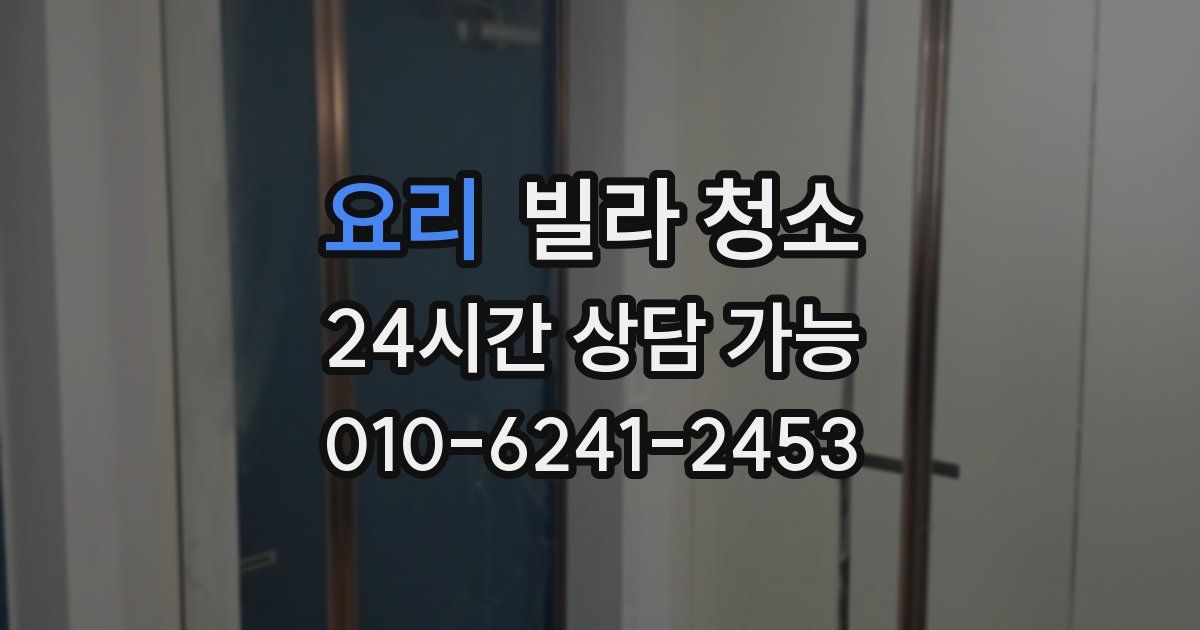 요리 빌라 청소