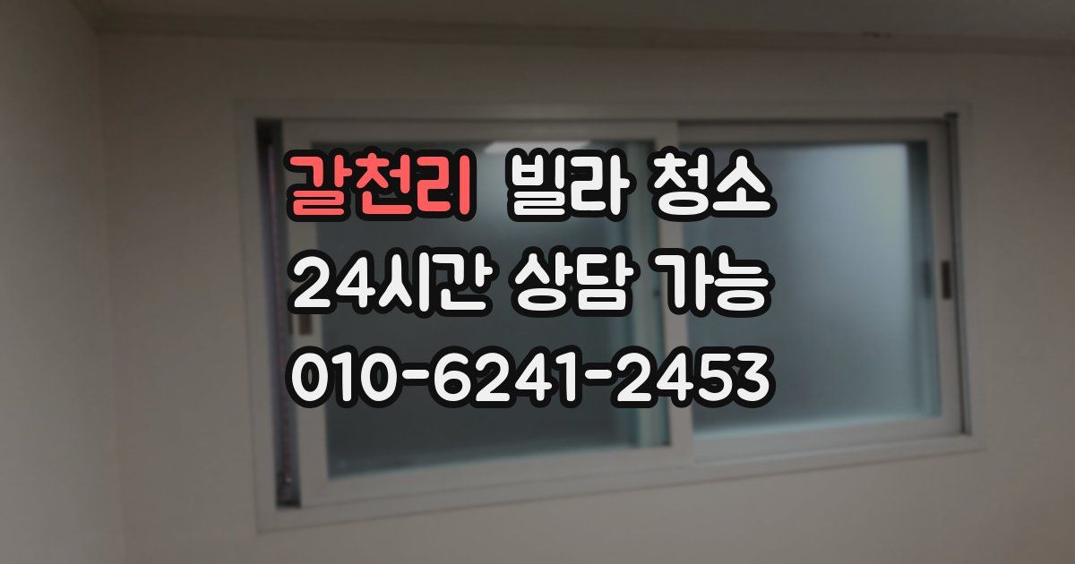 갈천리 빌라 청소