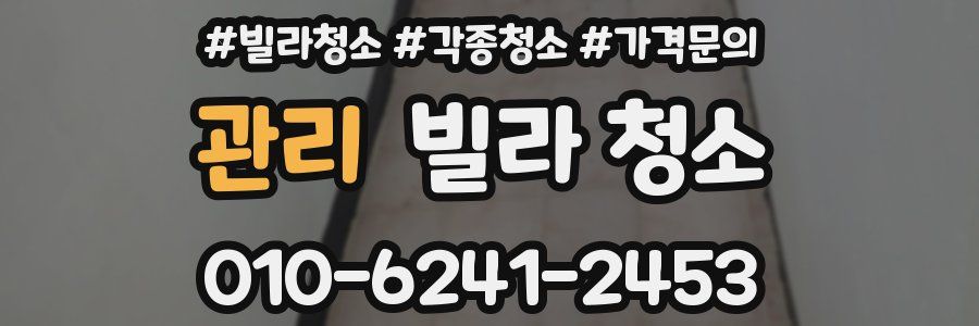 관리 빌라 청소