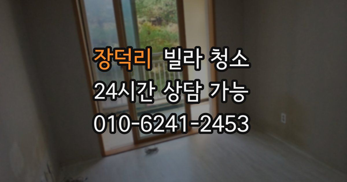 장덕리 빌라 청소