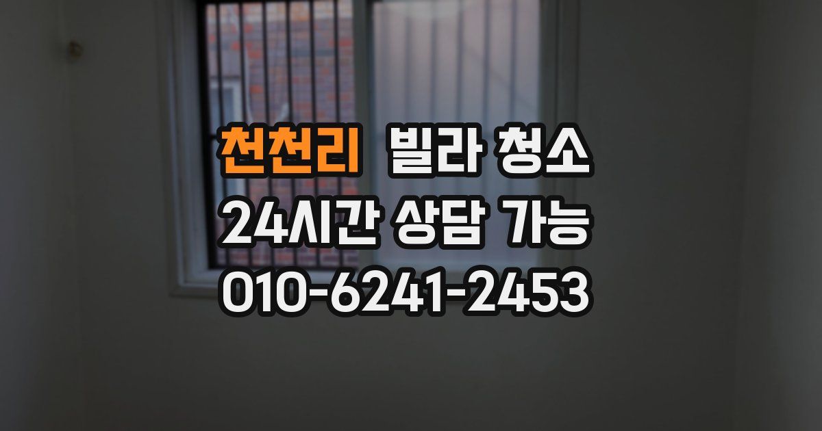 천천리 빌라 청소