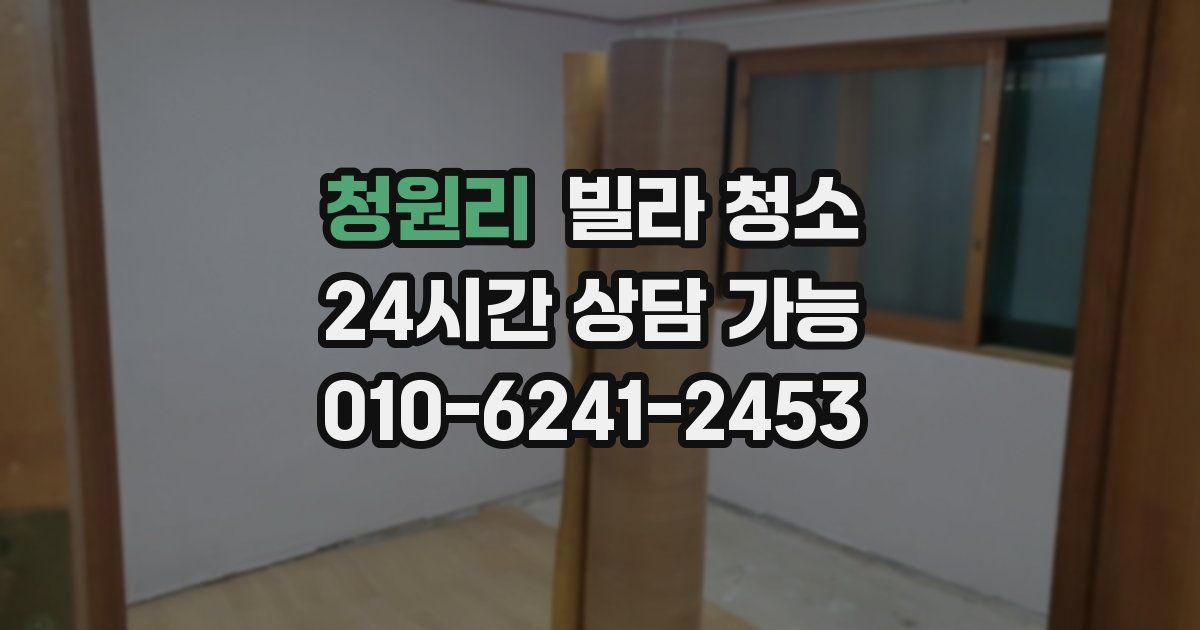 청원리 빌라 청소