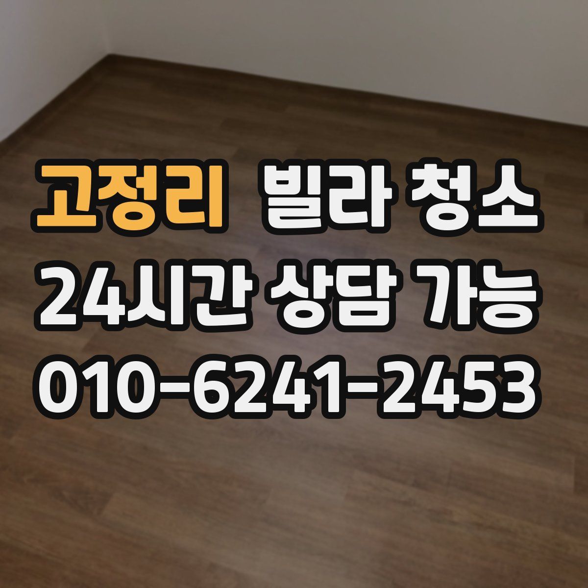 고정리 빌라 청소