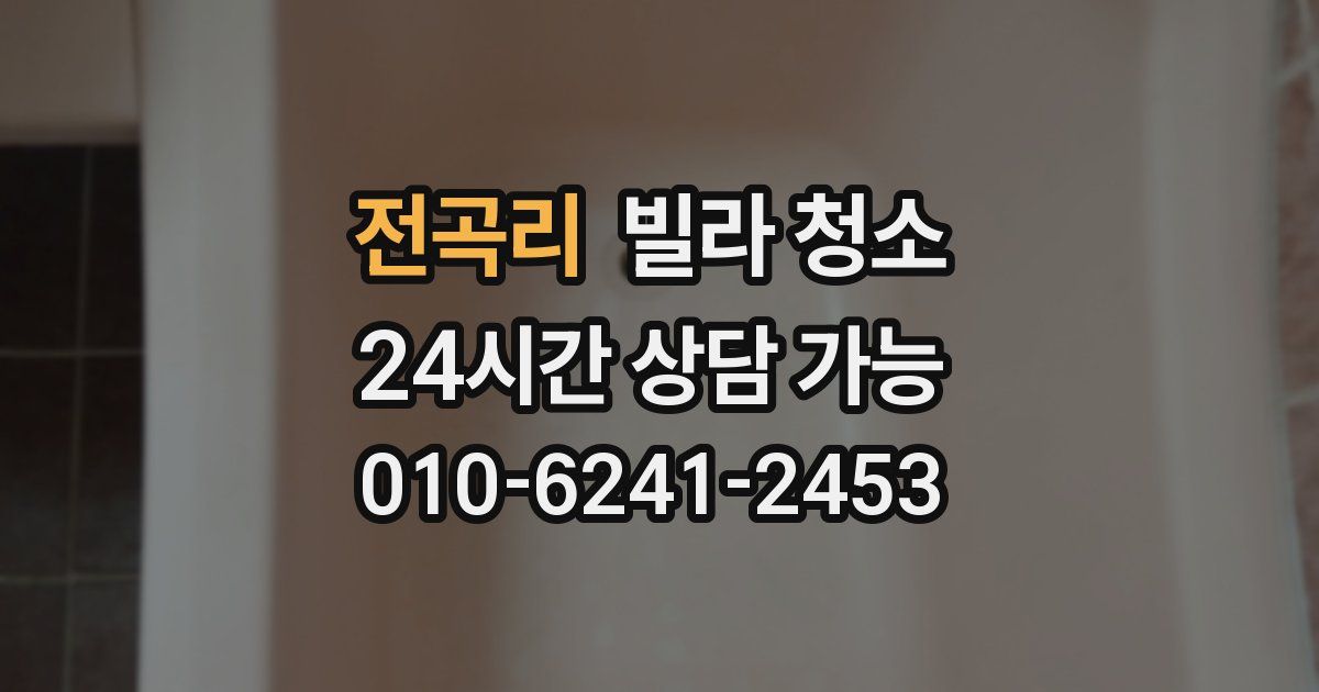 전곡리 빌라 청소