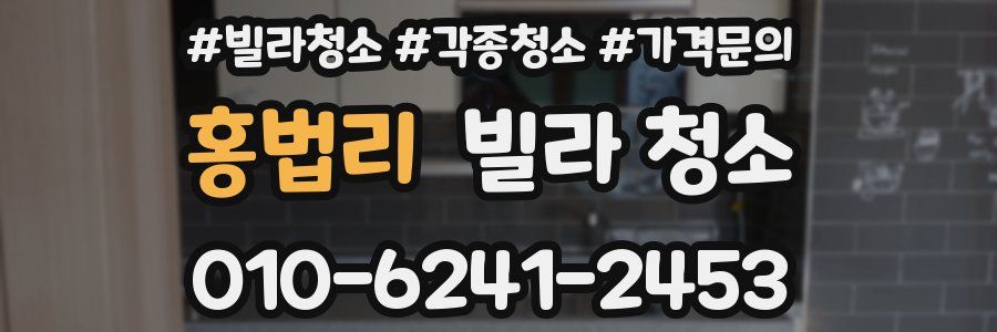 홍법리 빌라 청소