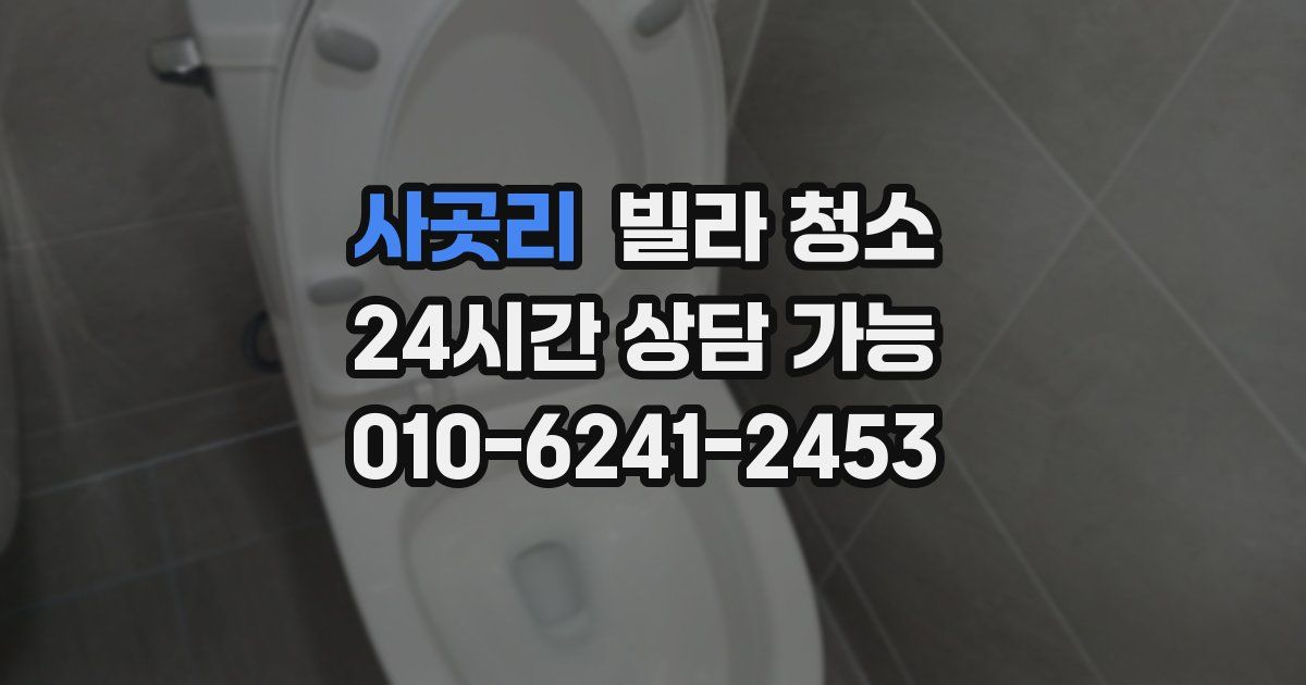 사곳리 빌라 청소