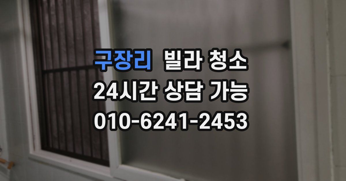 구장리 빌라 청소