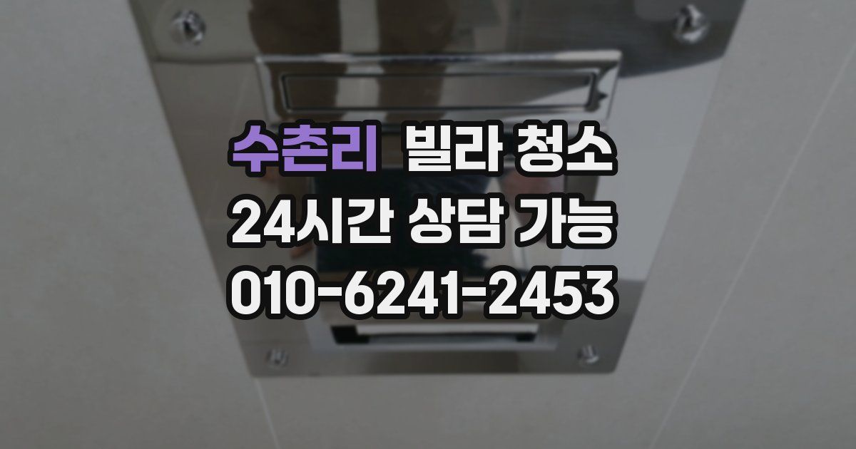 수촌리 빌라 청소