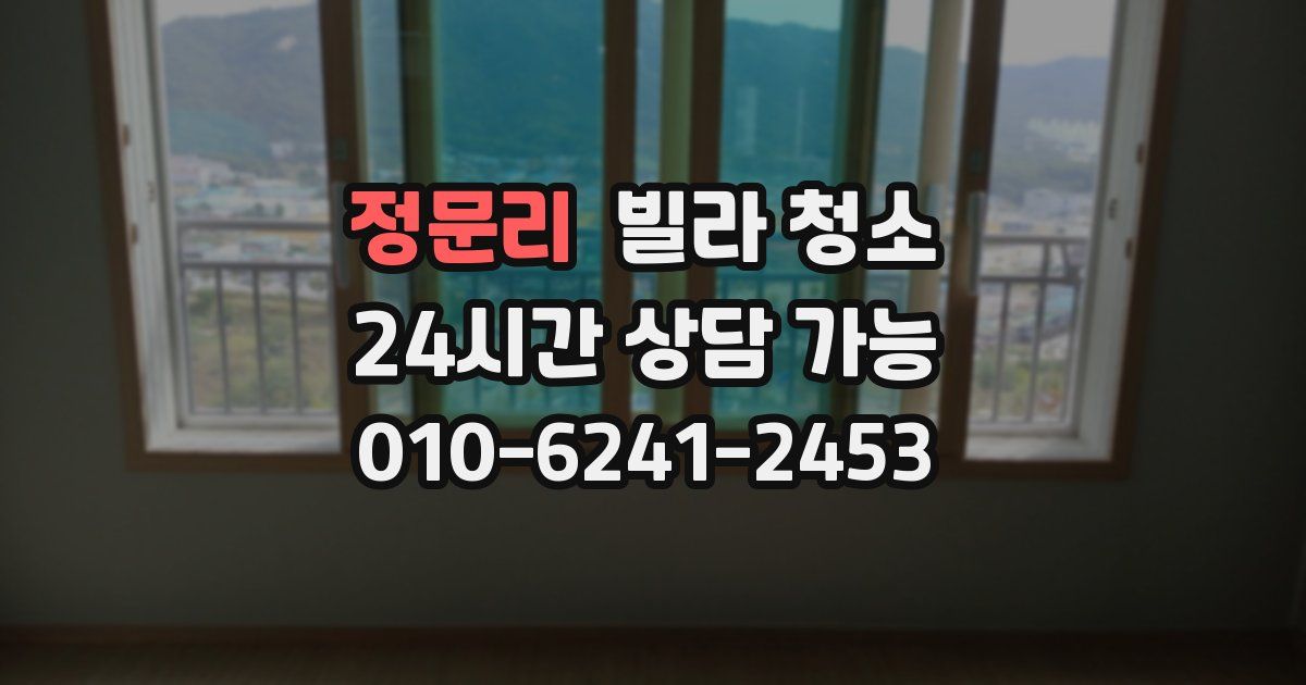 정문리 빌라 청소