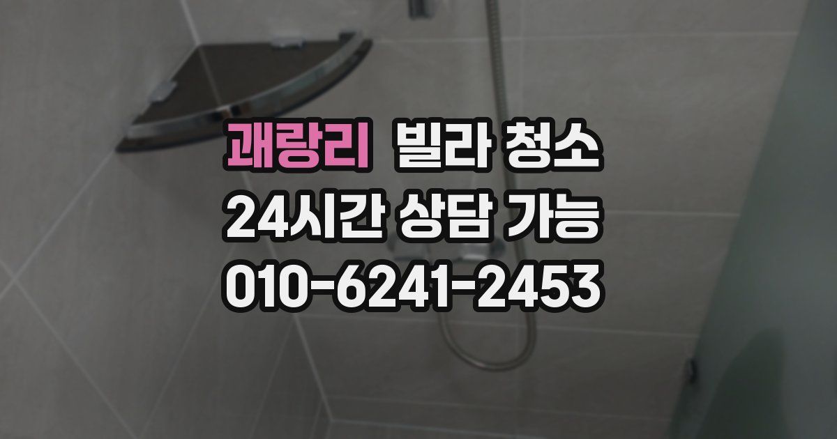 괘랑리 빌라 청소