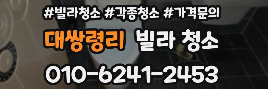 대쌍령리 빌라 청소
