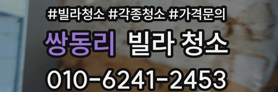쌍동리 빌라 청소
