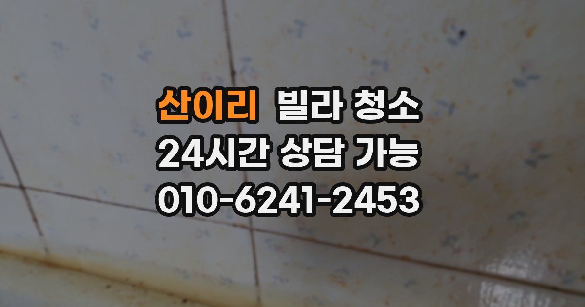 산이리 빌라 청소