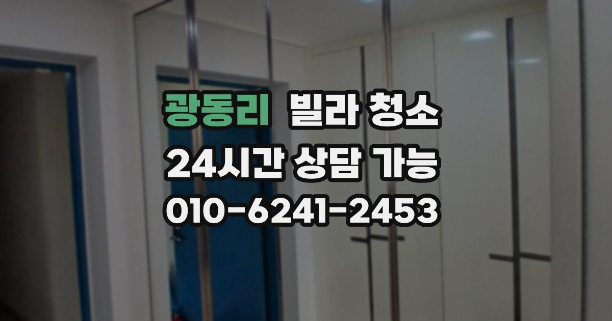 광동리 빌라 청소