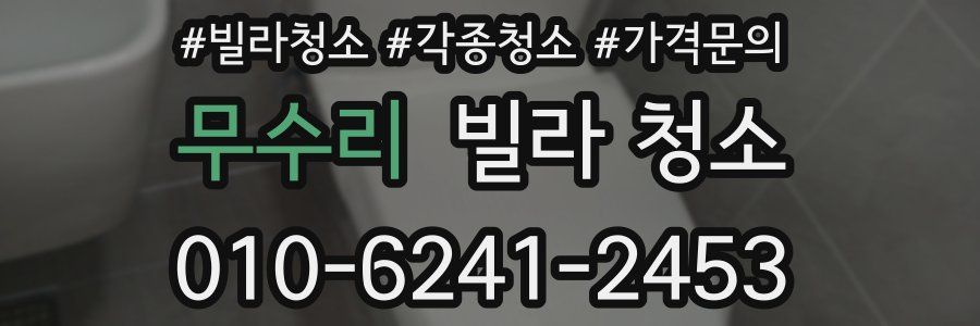 무수리 빌라 청소