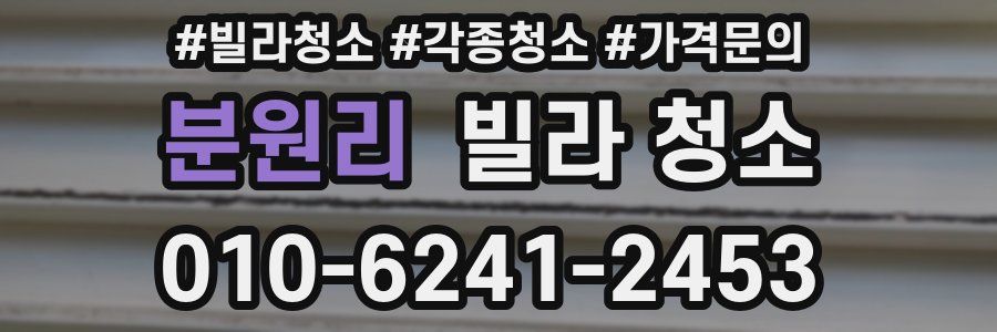 분원리 빌라 청소