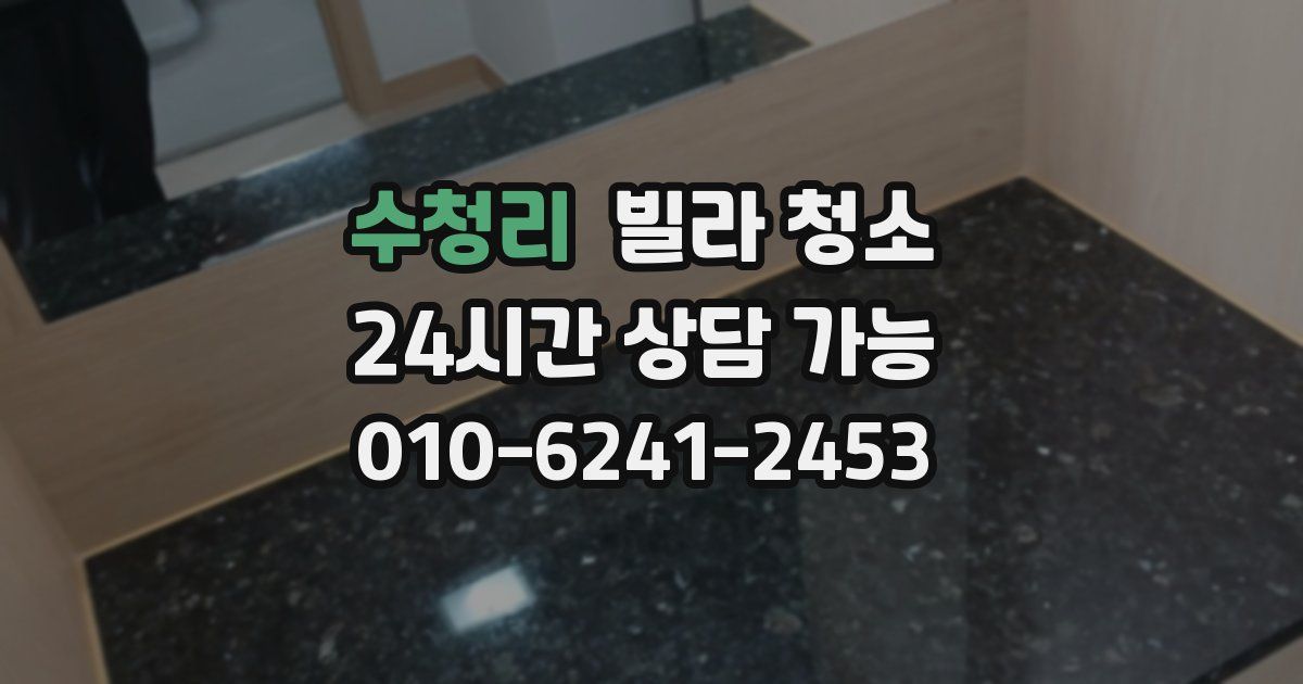 수청리 빌라 청소