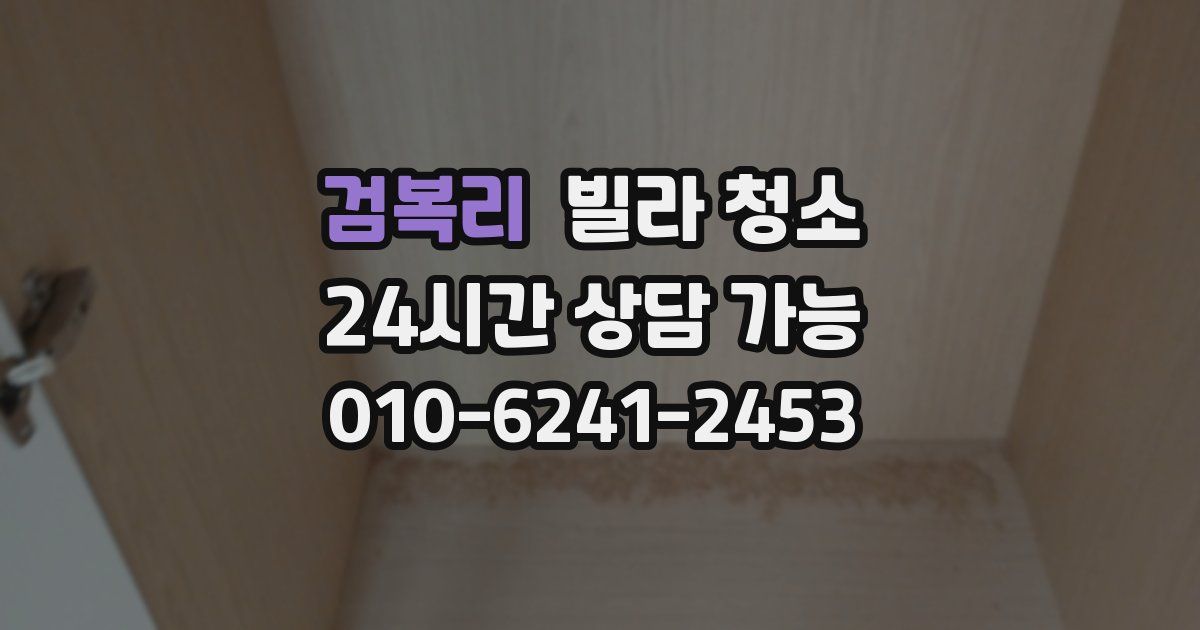 검복리 빌라 청소