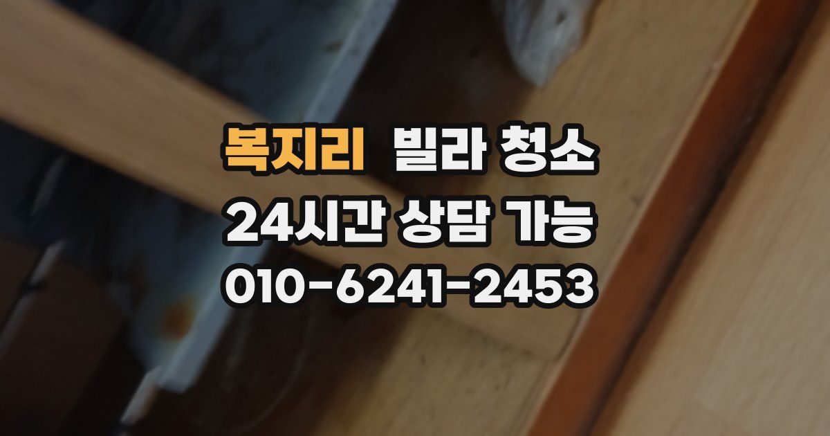 복지리 빌라 청소