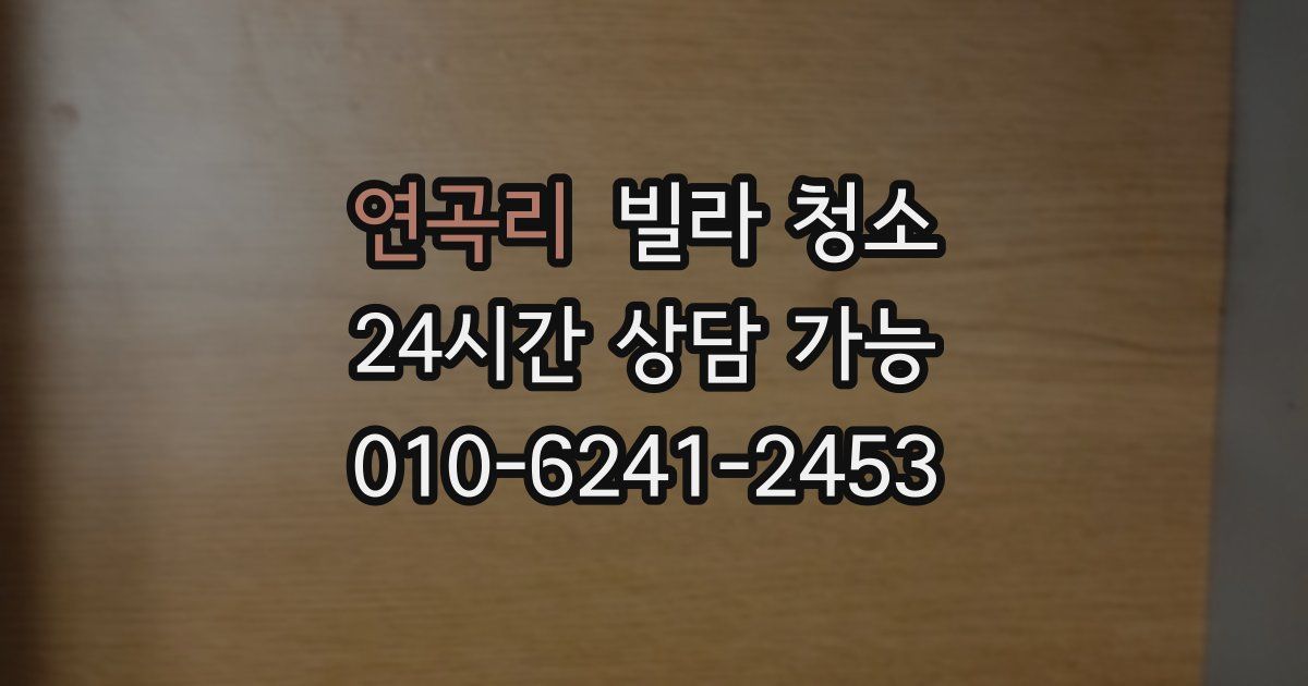 연곡리 빌라 청소